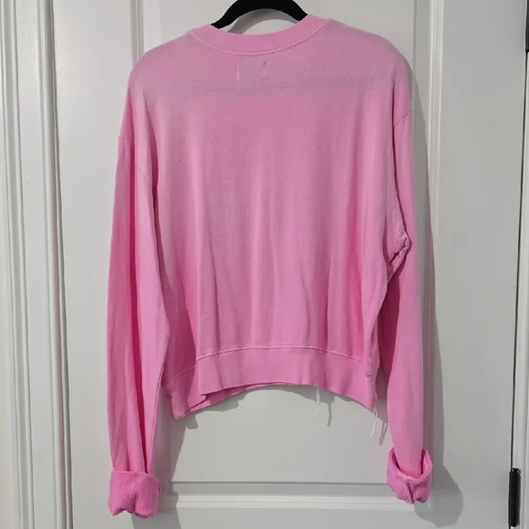 Lauren Moshi Pink Sweatshirt with Lip Graphic - Picture 3 of 3